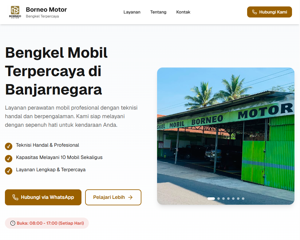 Website Bengkel Mobil